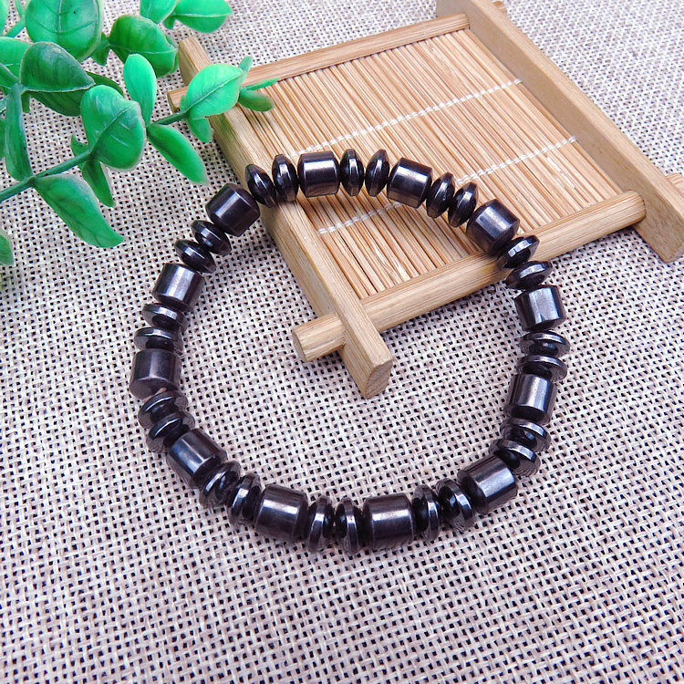 Fashion Magnetic Hematite Stone Bracelets Therapy Health Care Magnet Beads Bracelet Men's Jewelry