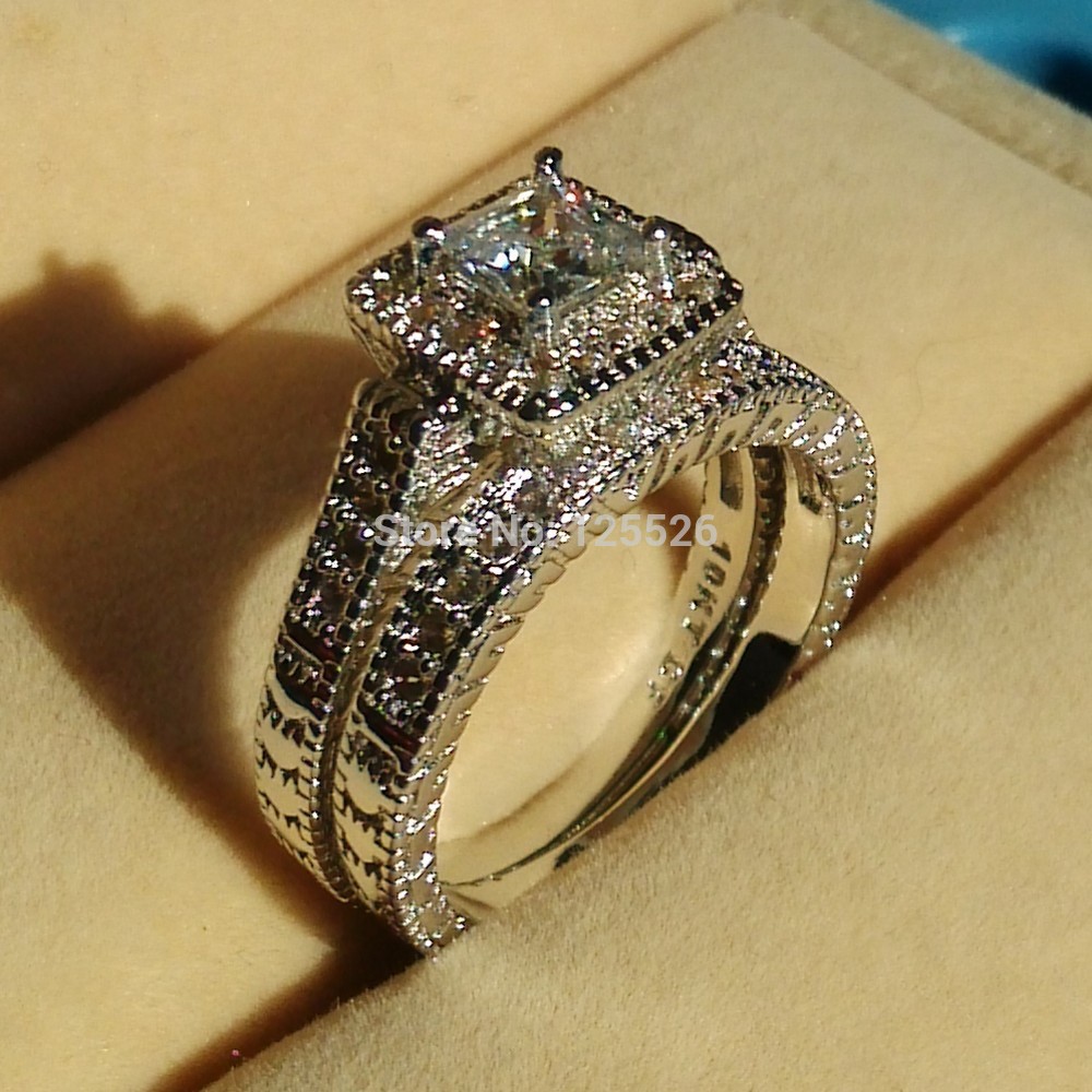 choucong Vintage jewelry 5A Zircon stone 10KT White Gold Filled engagement Wedding Band Ring Set Sz 5-11 Gift
choucong Vintage jewelry 5A Zircon stone 10KT White Gold Filled engagement Wedding Band Ring Set Sz 5-11 Gift