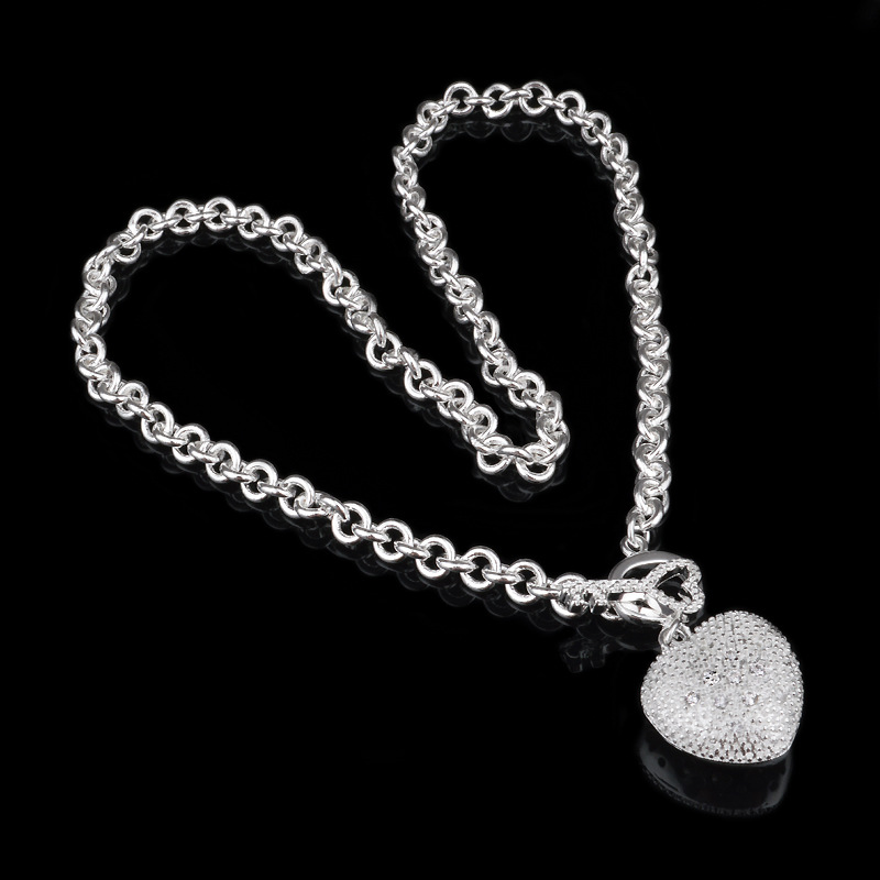 Silver Jewelry Pendant Fine Fashion Cute Sand Flower 925 jewelry silver plated Necklace Pendants Fashion gift necklace Top Quality