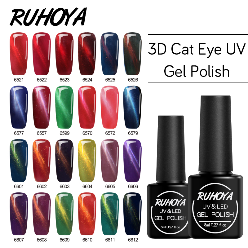 Ruhoya 3D Magnetic Cat Gel Polish Need Top & Base Coat Varnish Soak Off New Nail Art Design 8ML Colors Magic Nail Gel Polish, 61white
Ruhoya 3D Magnetic Cat Gel Polish Need Top & Base Coat Varnish Soak Off New Nail Art Design 8ML Colors Magic Nail Gel Polish, 61white
