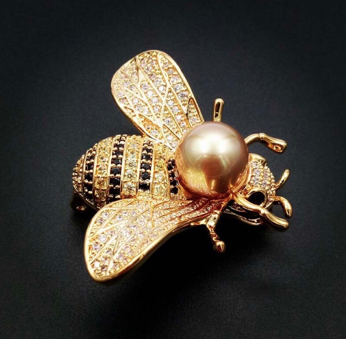 Bumblebee Brooch Corsage Enamel Esmalte Wing Insect Hats Scarf Clips Accessories Women Men Boutonniere Animal Brooches