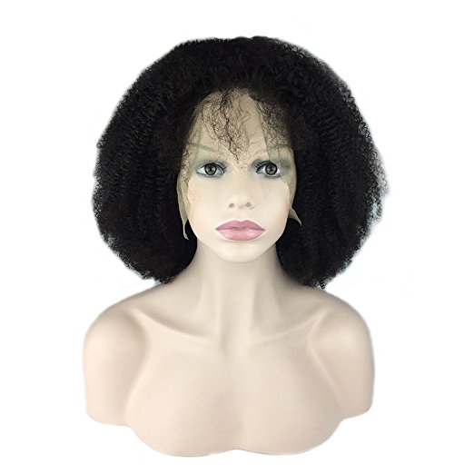 Lace Full Wig Human Hair 4B 4C Afro Kinky curly Wigs for Black Women Brazilian Humain remy 130% 14inch