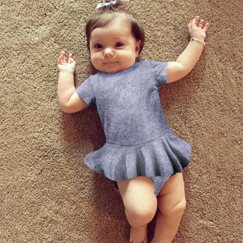 Newborn Baby Girl princess Dress Rompers Summer Baby Clothes Kids Cotton rompers short Sleeve baby jumpsuits 2 colors cute Toddler dresses, Gray
Newborn Baby Girl princess Dress Rompers Summer Baby Clothes Kids Cotton rompers short Sleeve baby jumpsuits 2 colors cute Toddler dresses, Gray