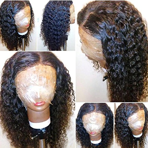 Curly pre plucked lace wig short bob hair 360 lace frontal wig cap water wave 360 for black women 180%density 14inch