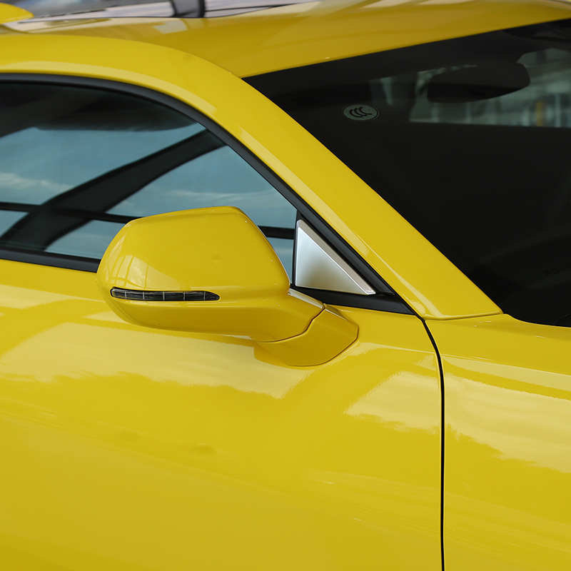 Car A-pillar Panel Cover Sheet Window Triangle Sticker ABS For Chevrolet Camaro 2017 Up Car Styling Exterior Accessories