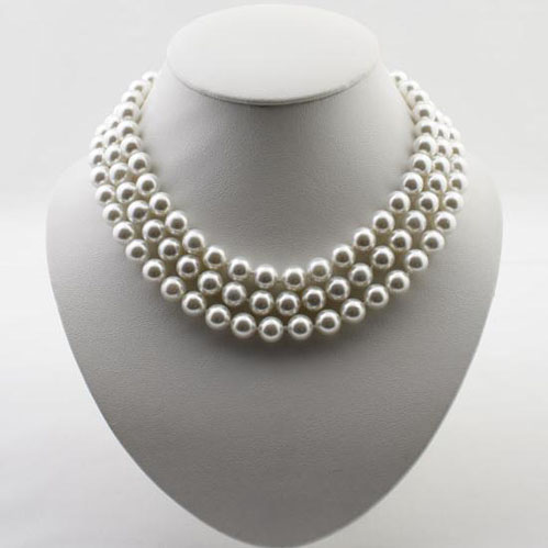 Shell Pearl Necklace,17-19inches White Color Shell Jewellery,3Strand Round Shell,Magnet Clasp
Shell Pearl Necklace,17-19inches White Color Shell Jewellery,3Strand Round Shell,Magnet Clasp