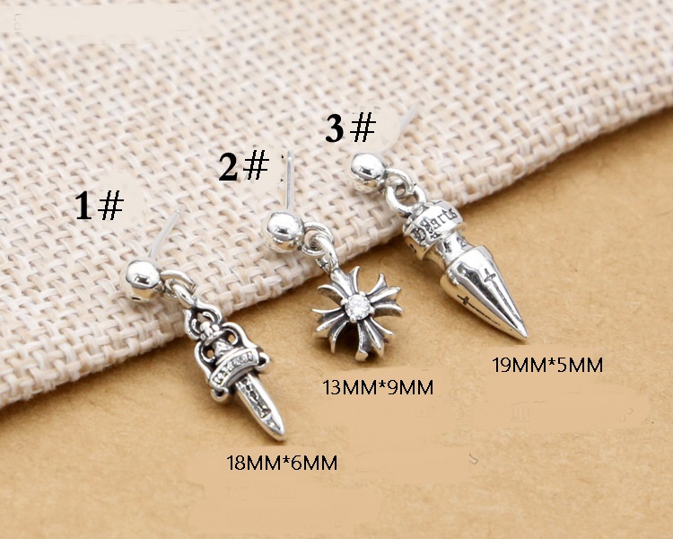 New 925 sterling silver fashion jewelry brand designer earring American Europe vintage style cross stud dangle earrings for women