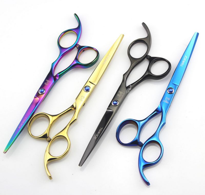 5.5 inch/6.0 inch 4 colros hair cutting / thinning scissors blue/balck /rainbow/gold free shipping