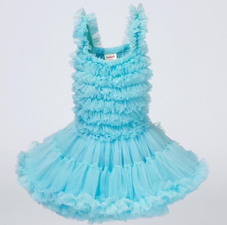 Cute Flower Girl Dresses Spaghetti Ruffle Tiered Tulle Short Birthday Party Toddler Pageant Dresses 6 Colors Little Girl Prom Gowns