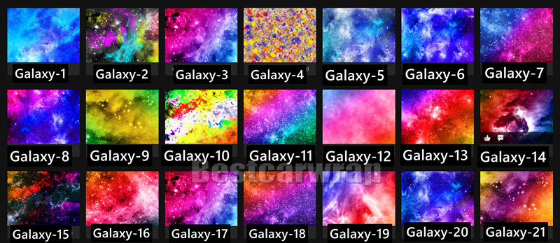 2018 galaxy Vinyl Car Wrap Film With Air Free wrap foil printed vinyl Truck wrap stickers whole car covering foil 1.52x30mRoll