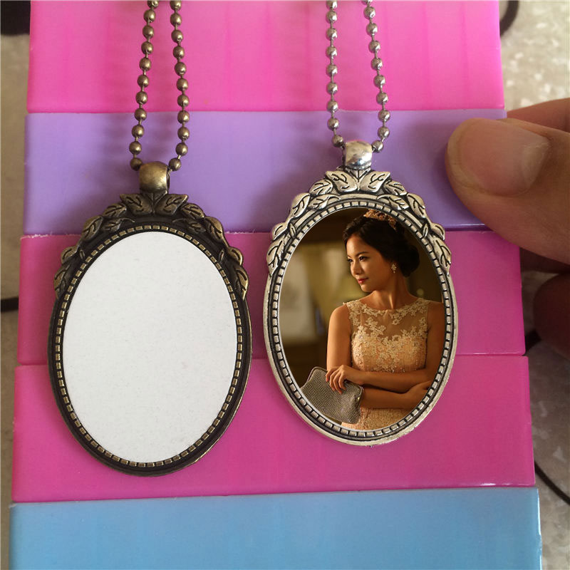 blank necklaces pendants for sublimation women men necklace pendant jewelry for thermal transfer printing diy Supplies small whole