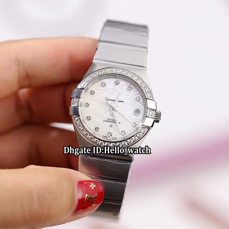 27mm Date 123.15.27.20.55.003 Conch Dial Automatic Womens Watch Diamond Bezel Sapphire Stainless Steel Strap Brand Lady Watches, Omg-d20a
27mm Date 123.15.27.20.55.003 Conch Dial Automatic Womens Watch Diamond Bezel Sapphire Stainless Steel Strap Brand Lady Watches, Omg-d20a