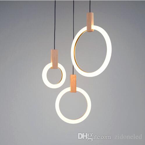 Contemporary LED chandelier lights nordic led droplighs Acrylic rings stair lighting 3/5/6/7/10 rings indoor lighting fixture