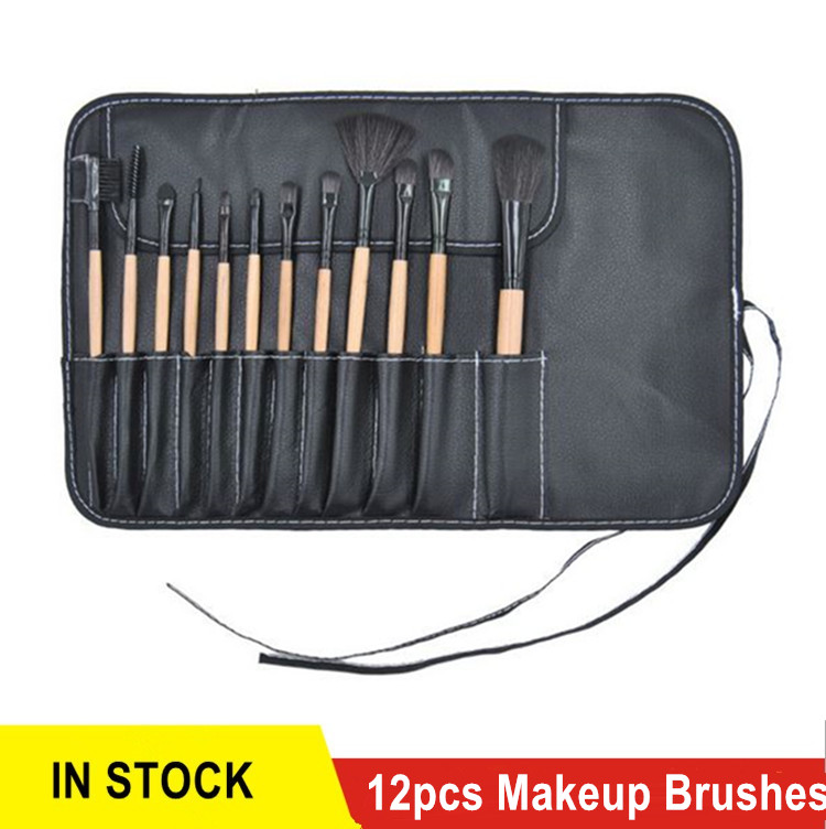 12 Pieces Highlighter Tech Makeup Brushes Set Foundation Eyeshadow Blush Powder Make Up Brush Set las brochas de maquillaje