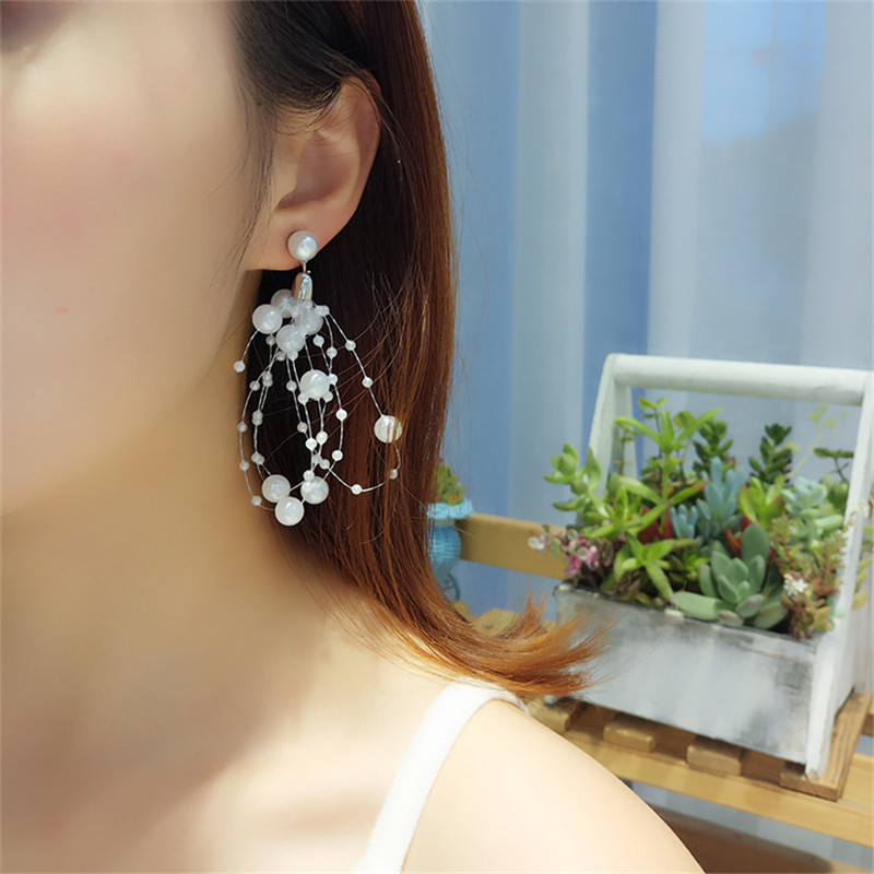 New Trendy Multi Layers Pearl Earring For Women Girls White Pearl Long Dangle Drop Earrings Party Gifts Brinco
New Trendy Multi Layers Pearl Earring For Women Girls White Pearl Long Dangle Drop Earrings Party Gifts Brinco