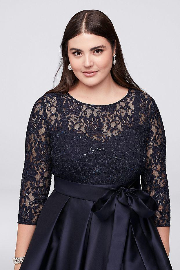 Plus Size Black Formal Prom Dresses Long Sleeves Sheer Jewel Neck Lace High Low Evening Gowns Cheap Short Party Dress