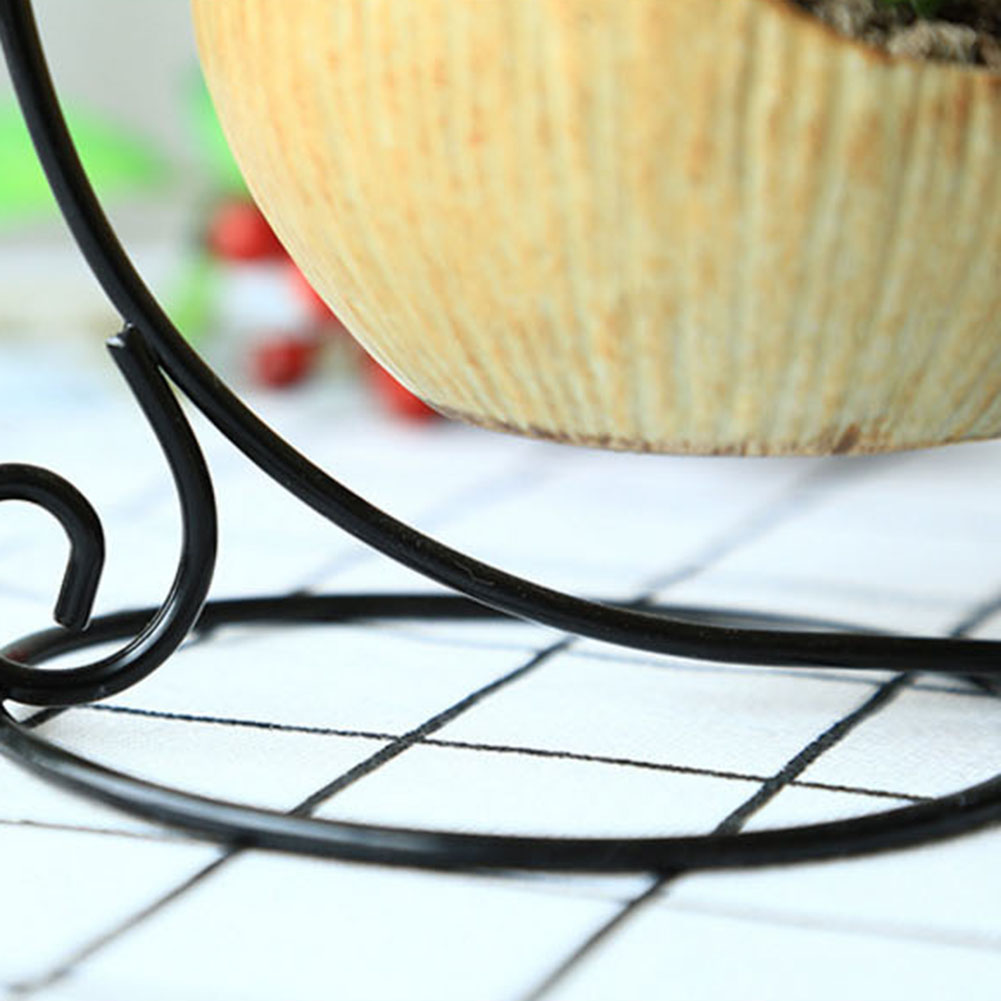Iron Stand Hanging Basket Microlandschaft Geometric Ceramic Succulent Plants Flower Pot Iron Hook Desk Bracketplant Pot9499663