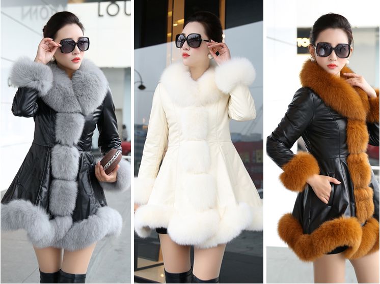 Faux Fox Fur Coat Women Fashion Slimming Winter Fur Jacket PU Leather Long Coats 3 Colors F0299 Dress Style -6XL Plus Size, White
Faux Fox Fur Coat Women Fashion Slimming Winter Fur Jacket PU Leather Long Coats 3 Colors F0299 Dress Style -6XL Plus Size, White