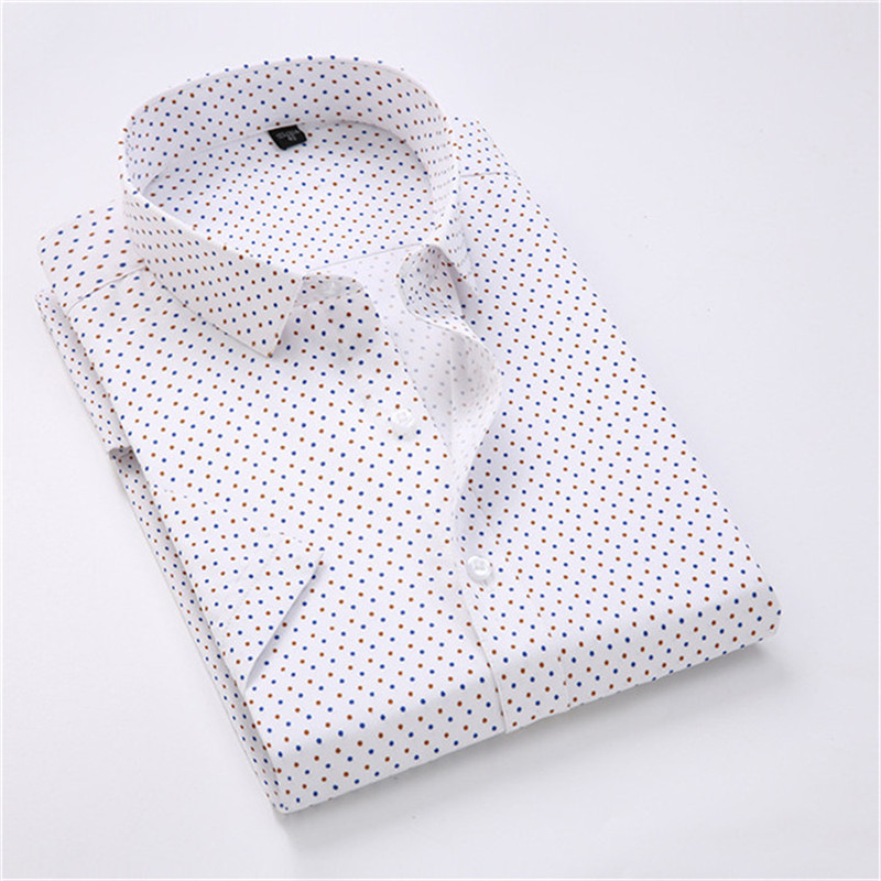 VISADA JAUNA 2017 New Arrival Men Shirt Fashionable Casual Male Brand Clothing Printed Slim Camisa Social Masculina 4XL N1308