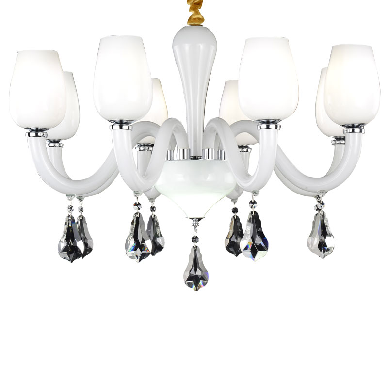 Modern K9 White Chandeliers for Bedroom Decor Romantic European Style Living Room Deco Crystal Glass Chandelier
Modern K9 White Chandeliers for Bedroom Decor Romantic European Style Living Room Deco Crystal Glass Chandelier