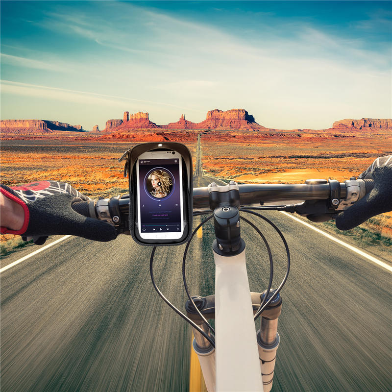 TURATA Phone Holder Universal Bike Mobile Support Stand Waterproof Bag For iPhone X 8 Plus S8 V20 GPS Bicycle Moto Handlebar Bag C