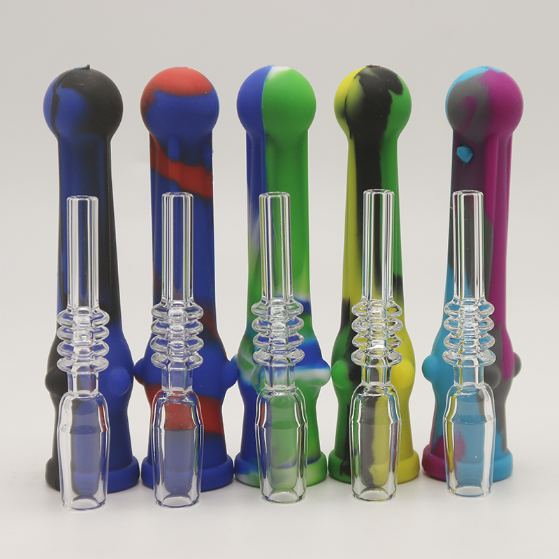 Silicone Hand Pipe Quartz Nail kit Concentrate smoke Pipe with 14mm Quartz Tips Dab Straw Oil Rigs
Silicone Hand Pipe Quartz Nail kit Concentrate smoke Pipe with 14mm Quartz Tips Dab Straw Oil Rigs