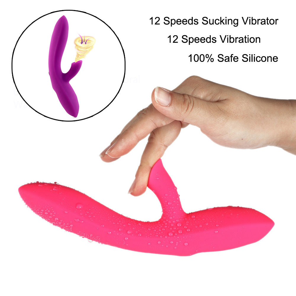 Silicone Strong Sucking Dildo Vibrators for Women Oral Blowjob Toys Clitoris Stimulator G-spot Vagina Massager Adult Sex Toys Y18100802