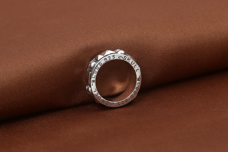 2018 new 925 sterling silver fine jewelry vintage American antique silver hand-made designer skull band rings for men & women