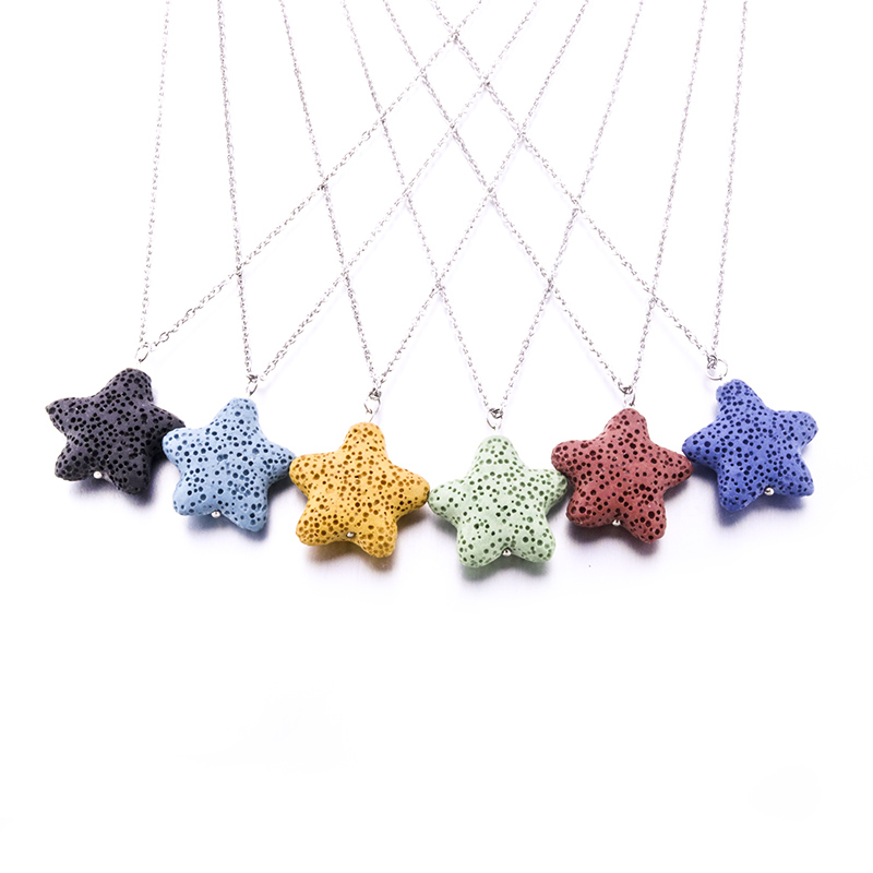 Silver 11 Colors Starfish Lava Stone Necklace Essential Oil Diffuser Volcanic Rock Necklace for Women Jewelry
Silver 11 Colors Starfish Lava Stone Necklace Essential Oil Diffuser Volcanic Rock Necklace for Women Jewelry