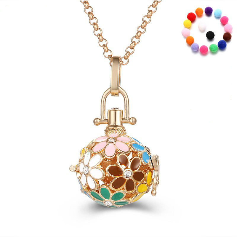 Aromatherapy Diffuser Locket Necklace Essential Oil Lockets Necklaces for Women Girls Fashion Jewelry