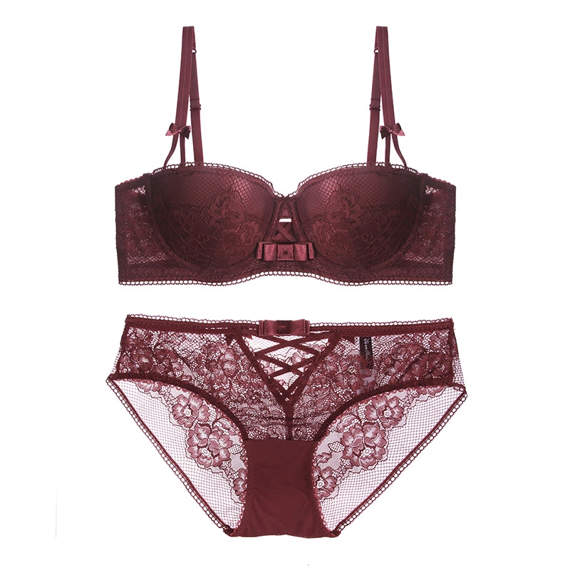 High Quality Bra Set French Lace Design Lightly Cotton Padding Push Up Bra Hot Sale 2018 Lingerie Womens Lace Big Bow Panty Bra Sets, Red;black
High Quality Bra Set French Lace Design Lightly Cotton Padding Push Up Bra Hot Sale 2018 Lingerie Womens Lace Big Bow Panty Bra Sets, Red;black