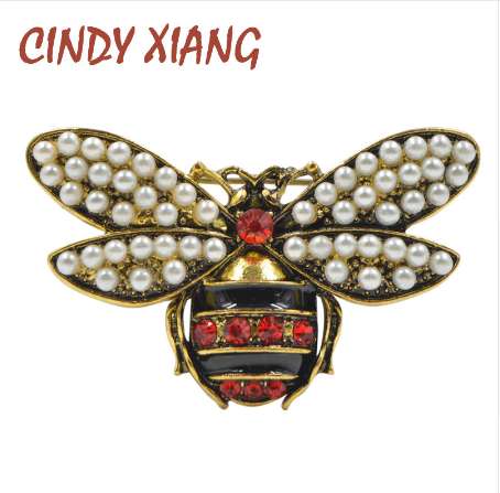 CINDY XIANG 2 Colors Choose Rhinestone and Pearl Bee Brooches for Women Vintage Jewelry Fashion Insect Brooch Pin High Quality
CINDY XIANG 2 Colors Choose Rhinestone and Pearl Bee Brooches for Women Vintage Jewelry Fashion Insect Brooch Pin High Quality