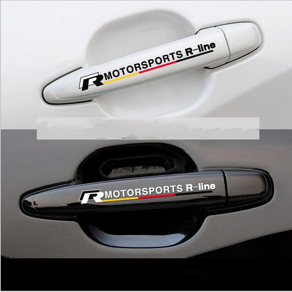 4 x Car Decoration Motorsports R-Line Reflective Car Door Handle Sticker And Decals For Volkswagen Tiguan Golf Jetta Passat Polo
4 x Car Decoration Motorsports R-Line Reflective Car Door Handle Sticker And Decals For Volkswagen Tiguan Golf Jetta Passat Polo