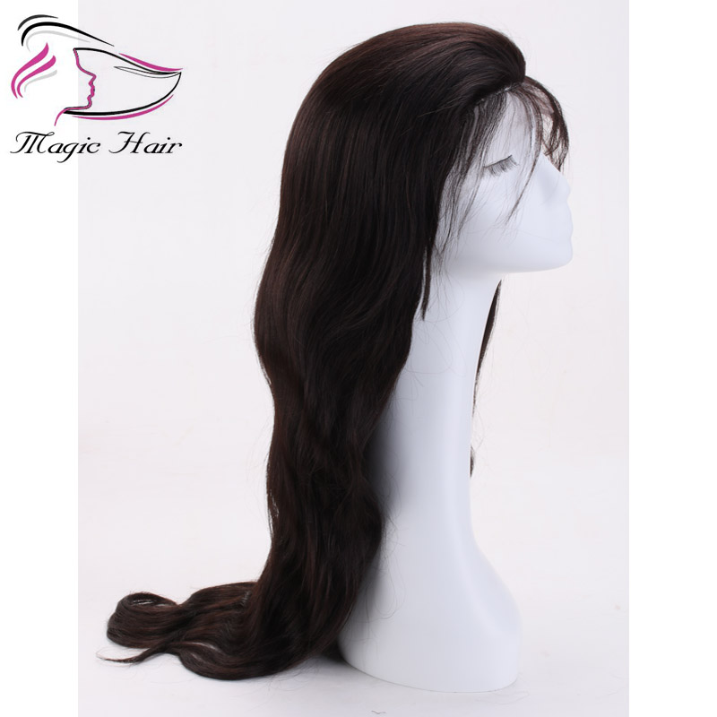 Evermagic body wave Brazilian virgin hair full lace human hair wigs for black women 130 150 density pre-plucked hairline color 1B# 1#