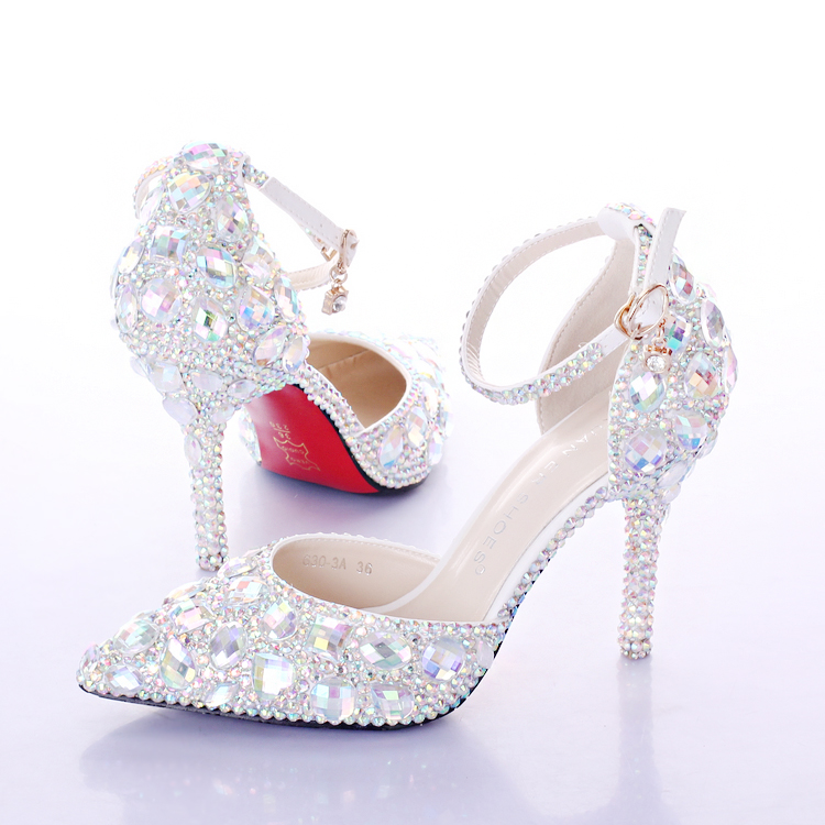 newest crystal rhinestone Shiny high heel female lady&#039;s Women Bridal Evening Prom Party club Bar Wedding Bridesmaid shoes от DHgate WW