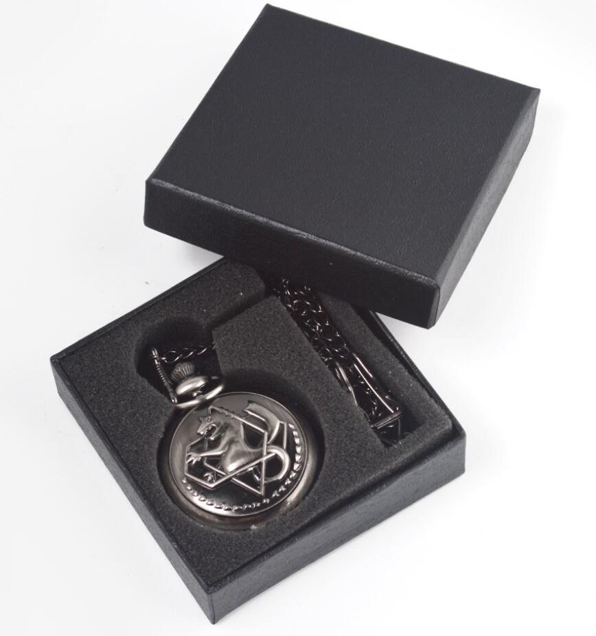 Wholesale 100pcs/lot Mix 3Colors Quartz watches Chain Bronze Anime Alchemist Alchemist pocket watches with Gift box PW110, Black
Wholesale 100pcs/lot Mix 3Colors Quartz watches Chain Bronze Anime Alchemist Alchemist pocket watches with Gift box PW110, Black