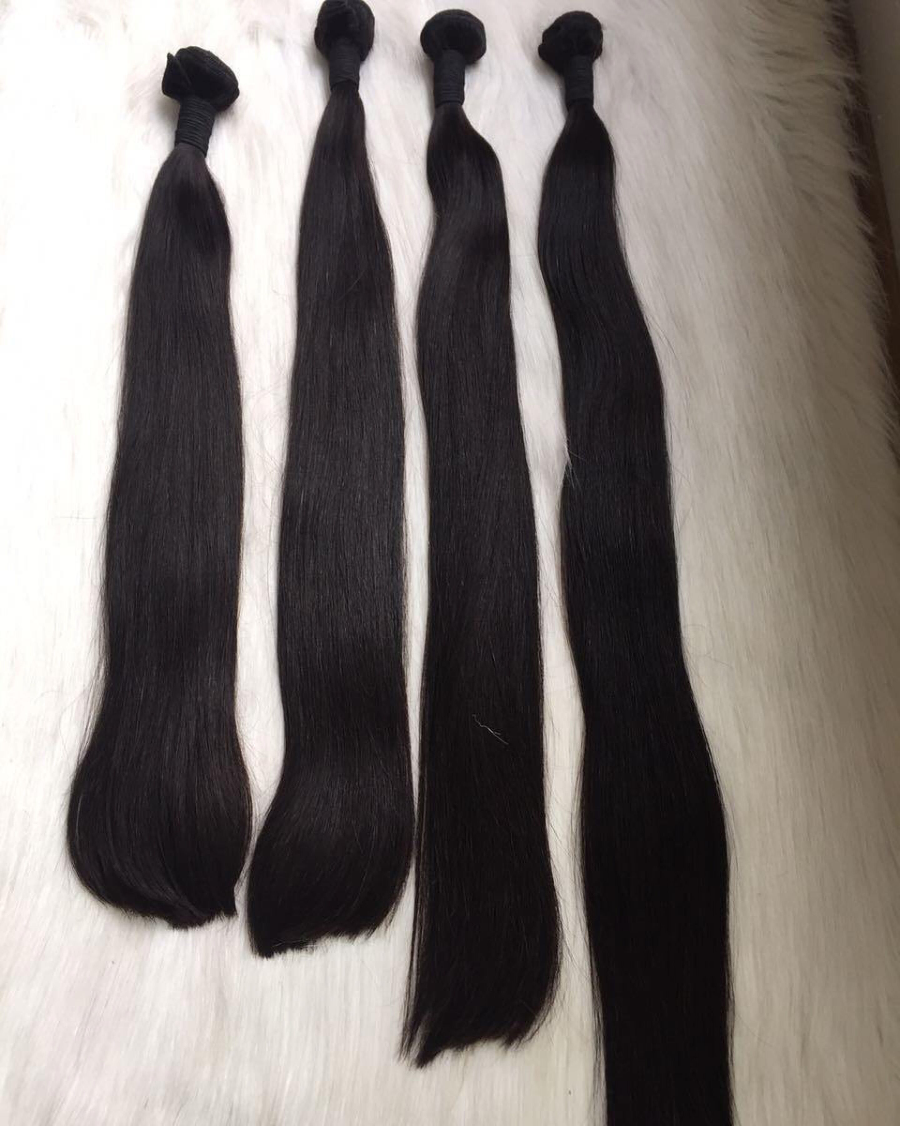 100% Human Hair High Quality Straight Double Drawn Raw Virgin Hair