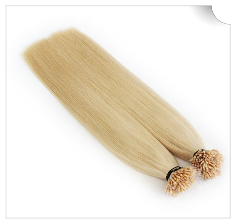 Double Drawn Brazilian Nano Ring Human Hair Extensions Color gray 33 30 12 613 60 0.8g 1g per Strand 200s Lot