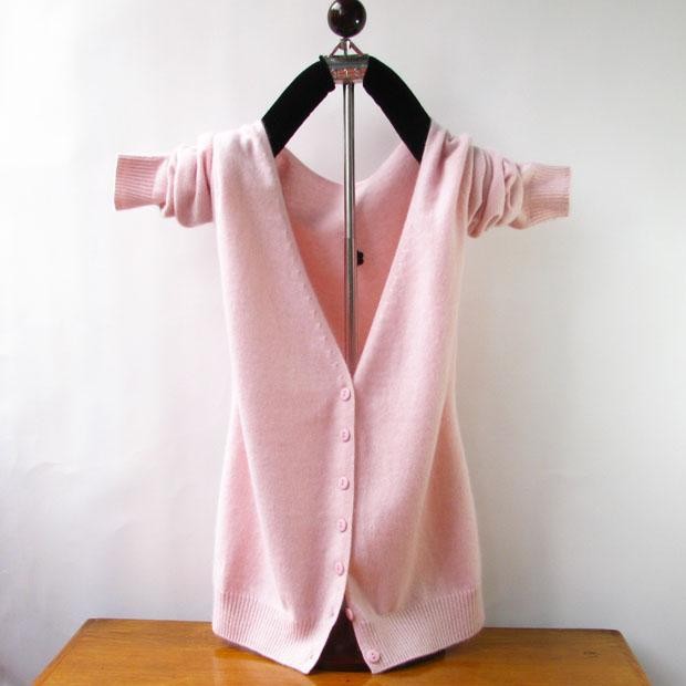 Free shipping Cashmere Cardigan V-Neck Sweater 2016 Autumn And Winter Female Long Sleeve Wool Knitted