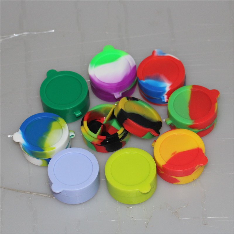 Nonstick Wax Containers 10ml silicone box big wax can Silicon container Colorful Non-stick wax jars dab storage jar oil silicone dab rigs