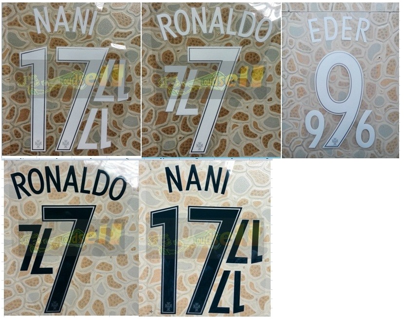 2016 Portugal NANI RONALDO EDER name numbering nameset soccer patch soccer badge
2016 Portugal NANI RONALDO EDER name numbering nameset soccer patch soccer badge