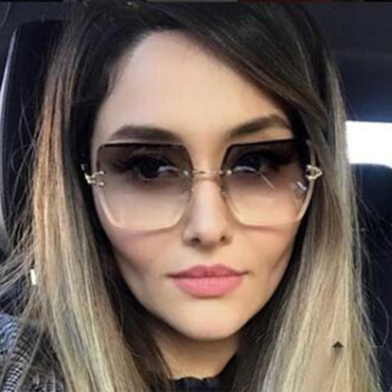 crystal square rimless sunglasses gradient lens transparent clear sun glasses for women luxury vintage brand big ladies eyewear Fashion Vintage Shades For Female
crystal square rimless sunglasses gradient lens transparent clear sun glasses for women luxury vintage brand big ladies eyewear Fashion Vintage Shades For Female