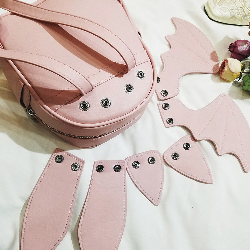 Backpack Women Replace Bat Wing Cat Ears Cute Backpack for Teenager Girl School Bags Leather Mini Backpacks Shoulder Bag Bagpack Y18110202