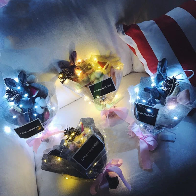 LED Strings 1M 2M 3M Copper Silver Wire Lights Battery Fairy light For Christmas Halloween Home Party Wedding Party Decoration