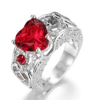 Fashion Princess heart-shaped ruby ring wedding diamond rings 7 colors, Golden;silver
Fashion Princess heart-shaped ruby ring wedding diamond rings 7 colors, Golden;silver