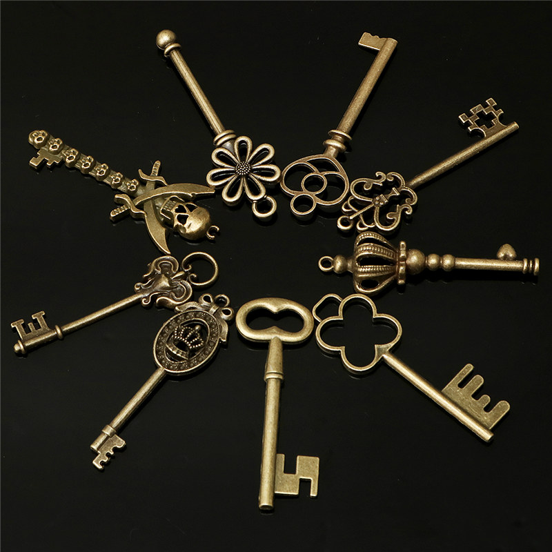 Cute 130pcs Antique Vintage old look Bronze Ornate Skeleton Keys Lot Necklace Pendant Fancy Heart Decor DIY Craft Gifts
Cute 130pcs Antique Vintage old look Bronze Ornate Skeleton Keys Lot Necklace Pendant Fancy Heart Decor DIY Craft Gifts