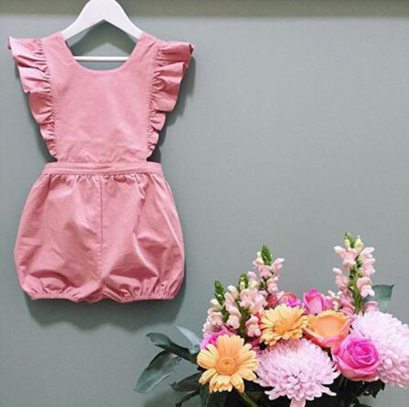 Girls Jumpsuits Fold Lace Vest Rompers Sleeveless 100% Cotton Pink Elastic Band 8 pcs/lot Baby Outfit 3-12M, As picture
Girls Jumpsuits Fold Lace Vest Rompers Sleeveless 100% Cotton Pink Elastic Band 8 pcs/lot Baby Outfit 3-12M, As picture