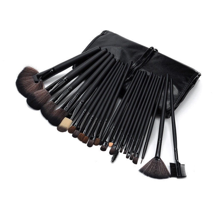 Premium-Gesichts-Make-up-Pinsel-Set, 24-teilig, Pinselwerkzeuge für Lidschatten, Textmarker, Rouge, Foundation, mit PU-Beutel, 5 Farben erhältlic