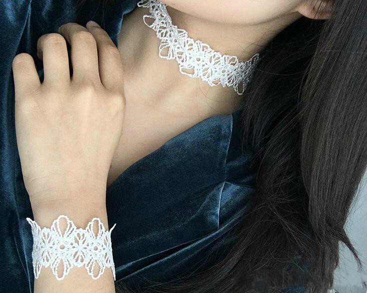 2018 Handmade Black Hollow Flower Necklace Set Sweet Lace Necklace Bracelet Wholesale, Mixed colors
2018 Handmade Black Hollow Flower Necklace Set Sweet Lace Necklace Bracelet Wholesale, Mixed colors