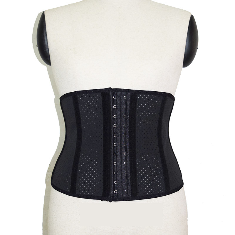 25cm Short Breathable Latex Waist Trainer Cincher Corset Shaper Tummy Control Underbust Corsets and Bustiers 9048